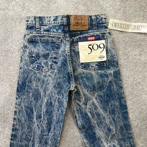 Levi's 509 RARE USA Made DeadStock New White-Washed Orange Tag Punk Vintage